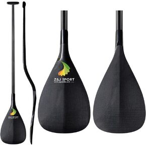 مجداف Z&J SPORT Outrigger Canoe من الكربون بالكامل، مجداف OC بنمط هاواي مع عمود منحني مزدوج مجداف كربون خفيف الوزن من أجل Waka AMA، va'a in Kuwait