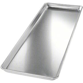 9" x 26" x 1" Display Pan, Silver Aluminum, No Wire, Semi-Closed Rim in Saudi Arabia