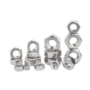 2/5/10Pcs M3 M4 M5 M6 M8 M10 M12 M14 M16 Pitch 0.35/0.5/0.75/1/1.25/1.5mm 304 A2-70 Stainless Steel Fine Thread Hex Hexagon Nut(10Pcs M5x0.5mm) in Kuwait