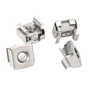 1/2/5/10pcs M4 M5 M6 M8 M10 M12 A2-70 304 Stainless Steel Square Clip Floating Cassette Cage Nut Server Cabinet Shelf Rack Mount(10Pcs M5) in Kuwait