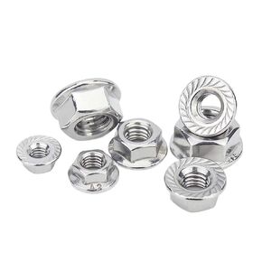 2/50pcs 201/304/316 Stainless Steel Hexagon Hex Head Serrated Spinlock Flange Nut M3 M4 M5 M6 M8 to M16 Locknut Lock Nut DIN6923(304 Stainless Steel,10pcs M8) in Kuwait