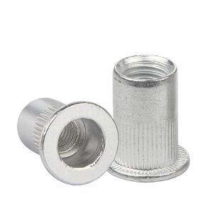 20/50pcs M3 M4 M5 M6 M8 M10 M12 Aluminum Alloy Rivnut Flat Head Threaded Nut Vertical Stripe Rivet Insert Nutsert Cap Rivet Nuts(20pcs,M6) in Kuwait