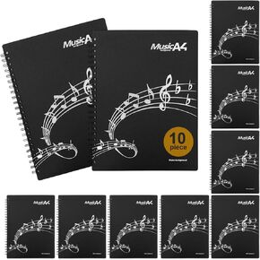 Music Folder, Sheet Music Page 8.5X 11 Inches, Sheet Music Holder Allow Annotations,40 Pages Spiral Sheet Music Binder Organizer, Sheet Music Storage (1 Pack) in Kuwait