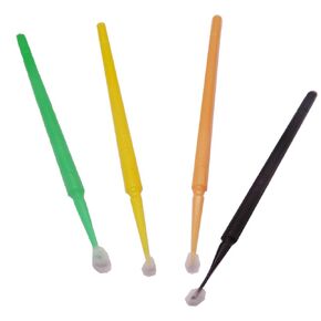 S&Dent USA FDA & TUV CE 4 Bags = 400pcs = 4 Sizes = 4 Colors Dental Microbrush Micro Applicator Brush for Supplementary Ouitfit Refilling Microbrush Round Head Cylinder Head 100pcs/Size in Kuwait