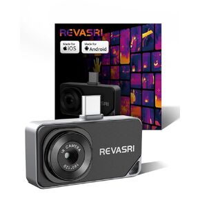 REVASRI Thermal Camera for Type-C iPhone & Android Device, 320x240 Super Resolution, 15x Digital Zoom, 25Hz Thermal Imaging Camera for Water Leak Detection,HVAC Electrical Plumbing, Home Inspection in Kuwait