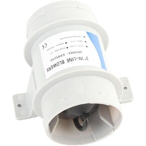 3 Inch 12V Inline Blower, High Volume Air Flow 145 CFM, Sealed Motor Shaft Ventilation Fan with Housing, Ideal for Yachts, Boats & RV Marine Ventilation in Kuwait