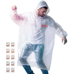 NASA Adult Rain Ponchos, Anti-Tear Design, Heat-Resistant Coating (4-Pack / 10-Pack) in Saudi Arabia