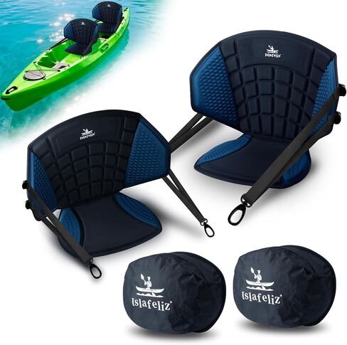 Upgraded Kayak Seat with Back Support & Enhanced Side Support, Universal Folding Paddle Board Seat for Inflatable Kayak, Canoe, SUP, Fishing Boat in Kuwait