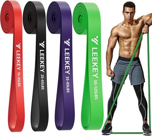 LEEKEY Resistance Bands for Working Out, Exercise Bands with Door Anchor,Pull Up Assistance Bands for Men and Women- Strength Bands for Fitness Training, Physical Therapy,Home Workouts in Saudi Arabia