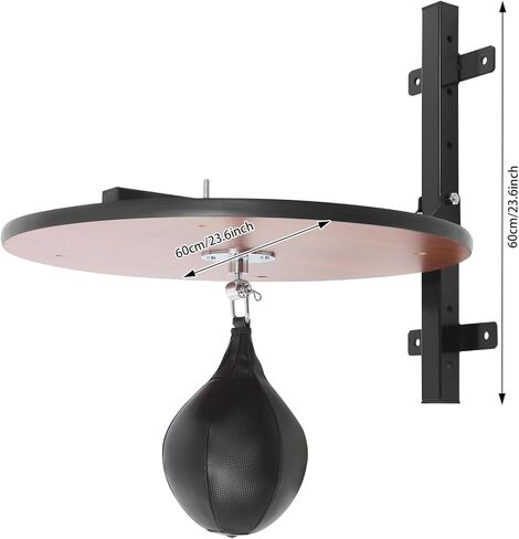 مجموعة منصة حقيبة السرعة، منصة حقيبة السرعة المثبتة على الحائط مع كرة اللكم ودوران 360 درجة، معدات تدريب الملاكمة شديدة التحمل بارتفاع قابل للتعديل للمنازل وصالات الألعاب الرياضية والشركات والمدارس وما إلى ذلك in Kuwait