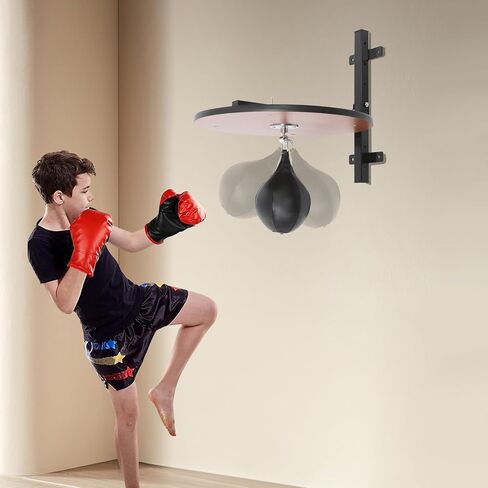 مجموعة منصة حقيبة السرعة، منصة حقيبة السرعة المثبتة على الحائط مع كرة اللكم ودوران 360 درجة، معدات تدريب الملاكمة شديدة التحمل بارتفاع قابل للتعديل للمنازل وصالات الألعاب الرياضية والشركات والمدارس وما إلى ذلك in Kuwait