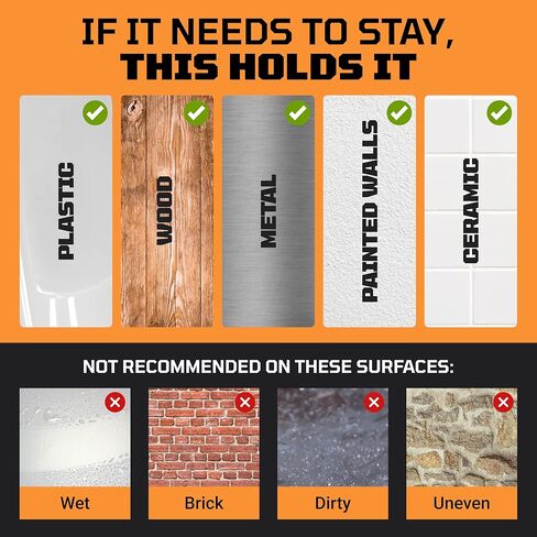 شرائط تثبيت بخطاف وحلقة شديدة التحمل من TOOLTROOPERS مقاس 4 × 2 بوصة (12 حزمة) - للاستخدام الداخلي والخارجي مع لاصق آمن على الحائط للأشعة فوق البنفسجية ومقاوم للطقس - يتحمل ما يصل إلى 20 رطل - تأمين السجاد ووسائد الأريكة أو تنظيم الكابلات in Kuwait