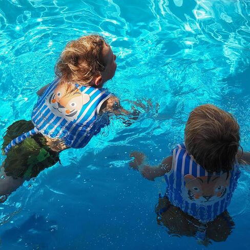 SUNNYLiFE Swim Vest, 1-2 Years, Blue, EPE/Natural Rubber/Polyester, 13.39x12.6x1.77 Inches, 1.27 lbs, Tino The Tiger Design in Saudi Arabia