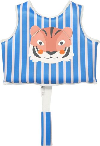 SUNNYLiFE Swim Vest, 1-2 Years, Blue, EPE/Natural Rubber/Polyester, 13.39x12.6x1.77 Inches, 1.27 lbs, Tino The Tiger Design in Saudi Arabia