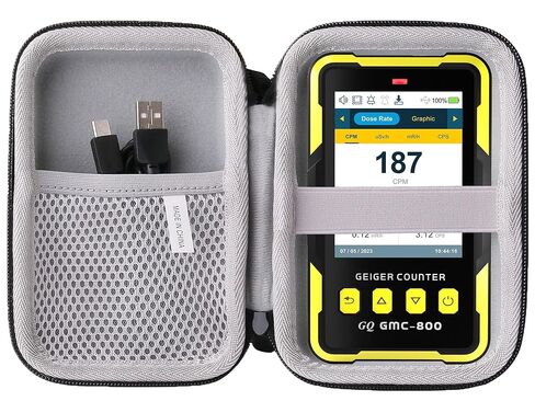 حقيبة حمل صلبة WAIYUCN متوافقة مع كاشف الإشعاع النووي GQ GMC-800/GMC-320S/GMC-300S/GMC-300E/FNIRSI GC-01 حافظة عداد جيجر in Saudi Arabia