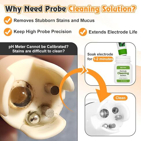 محلول معايرة الأس الهيدروجيني 4,00 7,00 - EC 1413μS/سم معايرة الموصلية، مع محلول تنظيف قطب الأس الهيدروجيني*1، كل 50 مل (1.69 أونصة سائلة) لمسبار أجهزة قياس الأس الهيدروجيني لمزارعي الزراعة المائية in Kuwait