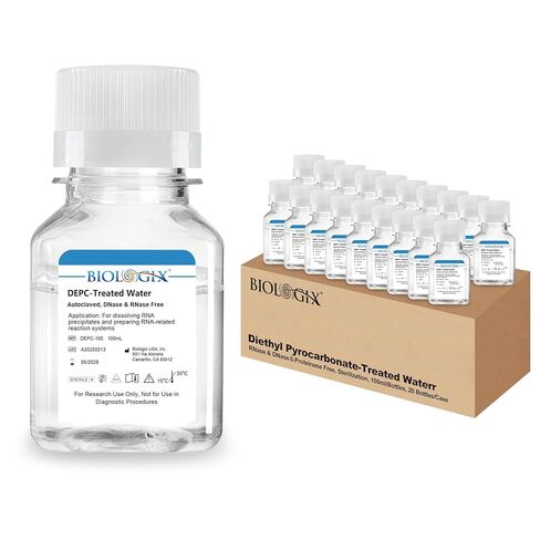 CryoKing DEPC-Treated Water, Diethylpyrocarbonate-Treated Ultrapure Water, More than 99.99% Purity, Lab-grade Purified, Sterilization, RNase & DNase Free, Proteinase Free, 100ml/Bottle in Saudi Arabia