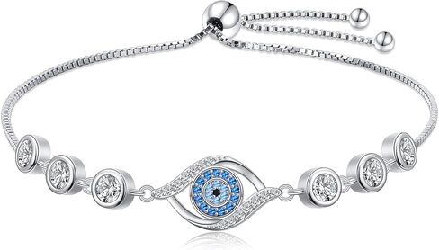 Ladytree Sterling Silver Cross Bracelet for Women Adjustable Christian Faith Bracelet Religious Jewelry Gift for Her in Kuwait