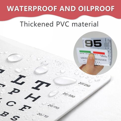 2 حزمة من مخطط العين سنيلين وروزنباوم لفحص العين، بطاقة اختبار رؤية بلاستيكية مزدوجة الجوانب، محمولة 2 في 1 مخططات رؤية للممرضات والطلاب والاستخدام المنزلي in Kuwait