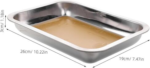 Kisangel Stainless Steel Dissection Tray Multi-Functional for Biology Lab Dental Use Tray Safety Design in Kuwait