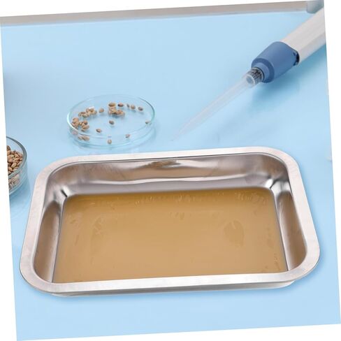 Kisangel Stainless Steel Dissection Tray Multi-Functional for Biology Lab Dental Use Tray Safety Design in Kuwait