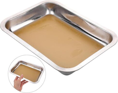 Kisangel Stainless Steel Dissection Tray Multi-Functional for Biology Lab Dental Use Tray Safety Design in Kuwait