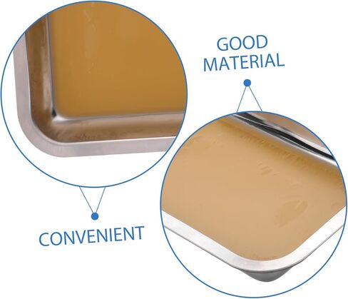 Kisangel Stainless Steel Dissection Tray Multi-Functional for Biology Lab Dental Use Tray Safety Design in Kuwait