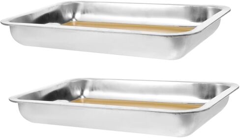 صينية تشريح من الفولاذ المقاوم للصدأ قطعتين من ستوبازا مع قاعدة شمع، أداة بيولوجية احترافية لمختبرات الجامعة، سهلة التنظيف ومتعددة الاستخدامات للتعليم والبحث in Kuwait