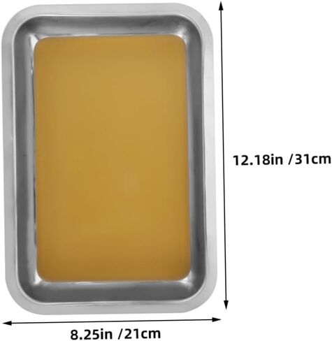 صينية تشريح من الفولاذ المقاوم للصدأ قطعتين من ستوبازا مع قاعدة شمع، أداة بيولوجية احترافية لمختبرات الجامعة، سهلة التنظيف ومتعددة الاستخدامات للتعليم والبحث in Kuwait