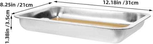 صينية تشريح من الفولاذ المقاوم للصدأ قطعتين من ستوبازا مع قاعدة شمع، أداة بيولوجية احترافية لمختبرات الجامعة، سهلة التنظيف ومتعددة الاستخدامات للتعليم والبحث in Kuwait