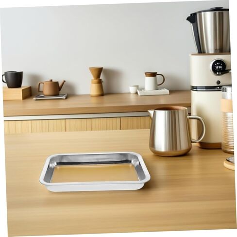 Luxshiny 2pcs Wax-Lined Dissecting Pan: 31x21cm Heavy-Duty Stainless Steel Lab Tray for Medical Schools - Anti-Spill Equipment for Student Experiments in Kuwait