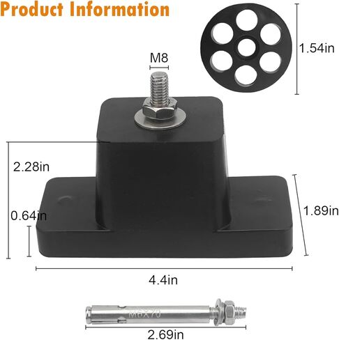 دعامة تثبيت مطاطية مضادة للاهتزاز وممتصة للصدمات لمكثفات مكيف الهواء المنفصلة الصغيرة في الهواء الطلق، دعامة تثبيت على الحائط بحامل أرضي، أقدام ضاغط الهواء in Kuwait
