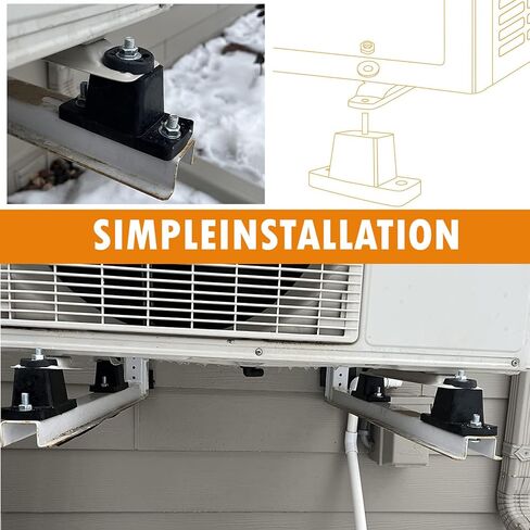 دعامة تثبيت مطاطية مضادة للاهتزاز وممتصة للصدمات لمكثفات مكيف الهواء المنفصلة الصغيرة في الهواء الطلق، دعامة تثبيت على الحائط بحامل أرضي، أقدام ضاغط الهواء in Kuwait