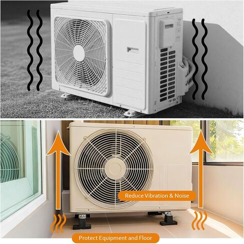 دعامة تثبيت مطاطية مضادة للاهتزاز وممتصة للصدمات لمكثفات مكيف الهواء المنفصلة الصغيرة في الهواء الطلق، دعامة تثبيت على الحائط بحامل أرضي، أقدام ضاغط الهواء in Kuwait