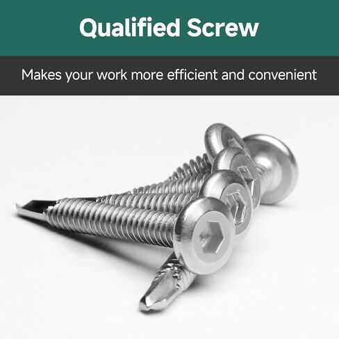 110Pcs #10 Sheet Metal Screws Assortment Kit, Stainless Steel Flat Head Socket Cap Self Drilling Screw, Allen Socket Drive, Self Tapping Screws with Drill Bit in Kuwait