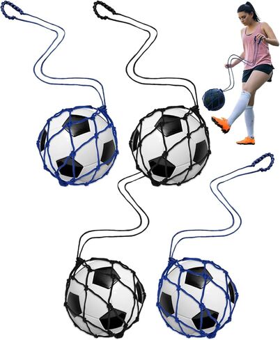 4 قطع شبكة كرة قدم للأطفال، شبكة مرنة لتدريب كرة القدم بدون استخدام اليدين (تناسب مقاس الكرة 3، 4، 5) in Kuwait