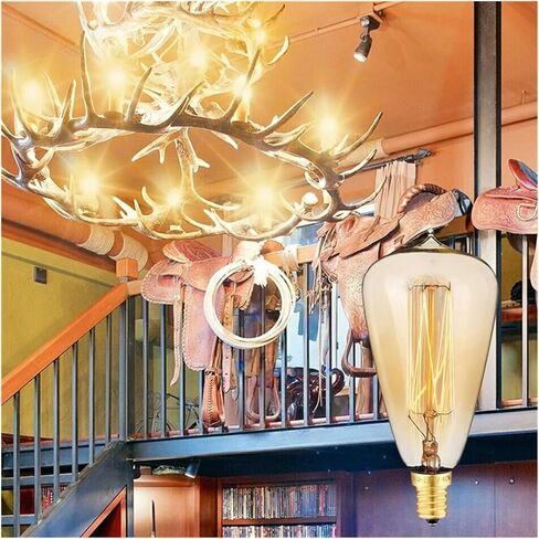 Bulb Lamp Reproduction 40 Watt E14 ST48 Dimmable Incandescent Vintage Light Bulb 40W Warm White 220-240V(10 pcs) in Saudi Arabia