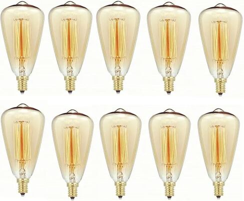 Bulb Lamp Reproduction 40 Watt E14 ST48 Dimmable Incandescent Vintage Light Bulb 40W Warm White 220-240V(10 pcs) in Saudi Arabia