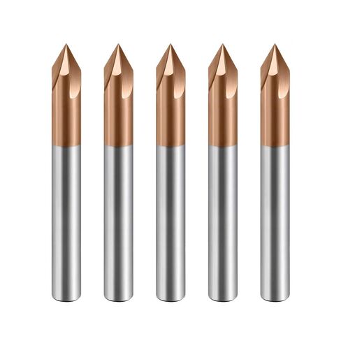 كربيد الشطب نهاية المطاحن CNC نحت بت 3 الناي طلاء TiSiN V الأخدود 90 درجة لمواد مختلفة مثل الصلب الألومنيوم سبائك النحاس 1 قطعة D6 * 50 مم in Kuwait