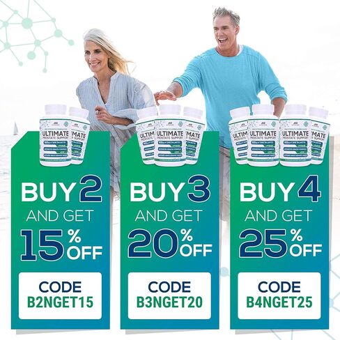 مكمل صحة البروستاتا للرجال - تقليص البروستاتا باستخدام البلميط المنشاري 600 مجم، البيجيوم 300 مجم، 16 عشبة + زنك، 60 كبسولة in Kuwait