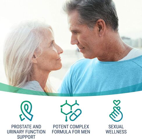 مكمل صحة البروستاتا للرجال - تقليص البروستاتا باستخدام البلميط المنشاري 600 مجم، البيجيوم 300 مجم، 16 عشبة + زنك، 60 كبسولة in Kuwait