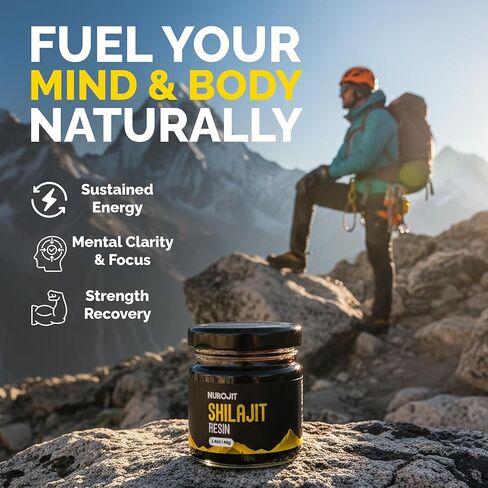 Pure Shilajit Resin, Pure Himalayan Shilajit for Men and Women with 78%+ Fulvic Acid, Mineral Complex, 3rd Party Lab Tested, Natural Organic Resin, Vegan, Gluten Free, Daily Supplement 40g in Saudi Arabia