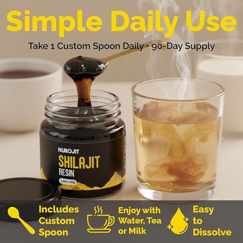 Pure Shilajit Resin, Pure Himalayan Shilajit for Men and Women with 78%+ Fulvic Acid, Mineral Complex, 3rd Party Lab Tested, Natural Organic Resin, Vegan, Gluten Free, Daily Supplement 40g in Saudi Arabia