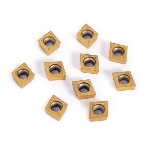 10 قطعة CCMT32.51 CCMT09T304 مخرطة CNC قابلة للفهرسة من الكربيد الصلب، إدراج أطراف كربيد CNC شفرة 80 درجة من الماس، أداة تحول المخرطة القاطعة بزاوية خلوص 7 درجات in Kuwait