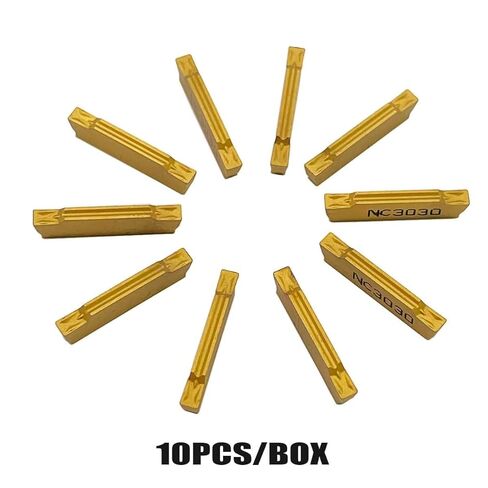 20pcs MGMN200-G Tin Coated Carbide Grooving Inserts 2mm Wide Grooving Carbide Inserts Lathe Cutters for MGEHR/MGIVR Lathe Grooving Cut-Off Tool (20pcs MGMN200) in Saudi Arabia