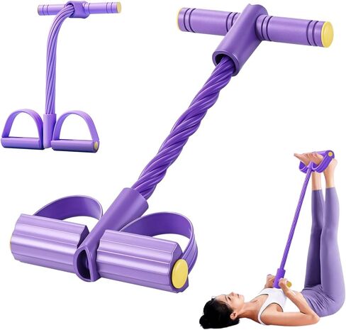 Multifunctional Pedal Resistance Band, 8 Tube Stretch Band with Handle, Upgrade Heavy-Duty TPE Tubes with 300% Stretch, Shaping Exercise Equipment for Abdominal, Leg, Arm and Back Slimming Training in Saudi Arabia