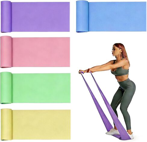 Resistance Bands Long Non-Latex Elastic Stretch Bands Work Out Band for Working Out Women or Men, Exercise Bands Set Yoga, Pilates, Gym, in Kuwait