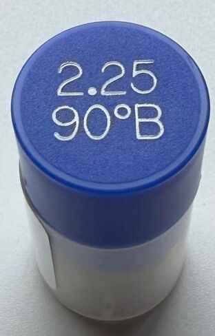 Two Pack - Oil Burner Nozzle, 2.25 90 B, Solid Spray Blue Cap 2.25 90 B Oil Nozzle 2.25 Gallons per minute with a 90 degree Solid Spray in Saudi Arabia