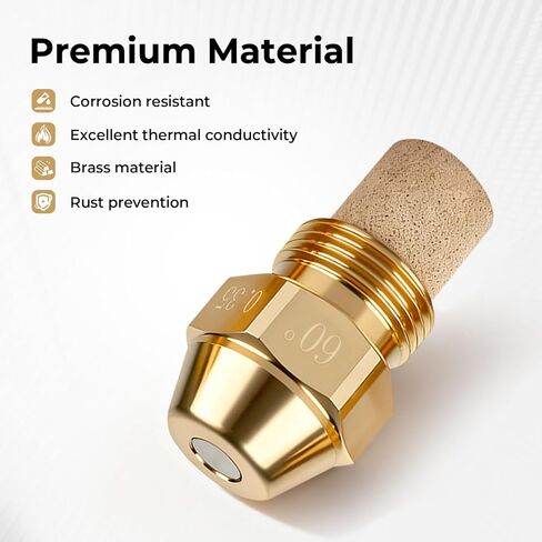 4Pcs Oil Burner Nozzle Fit for Aqua Hot, 0.35GPH 60 Degree Fuel Nozzle Brass Pressure Burner Oil Nozzles Replacement in Kuwait