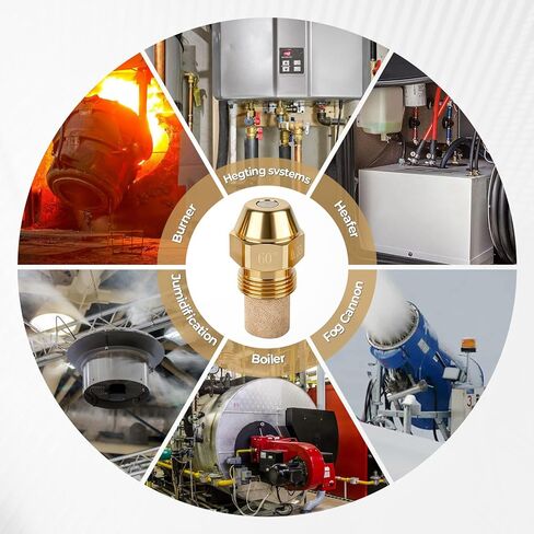 4Pcs Oil Burner Nozzle Fit for Aqua Hot, 0.35GPH 60 Degree Fuel Nozzle Brass Pressure Burner Oil Nozzles Replacement in Kuwait